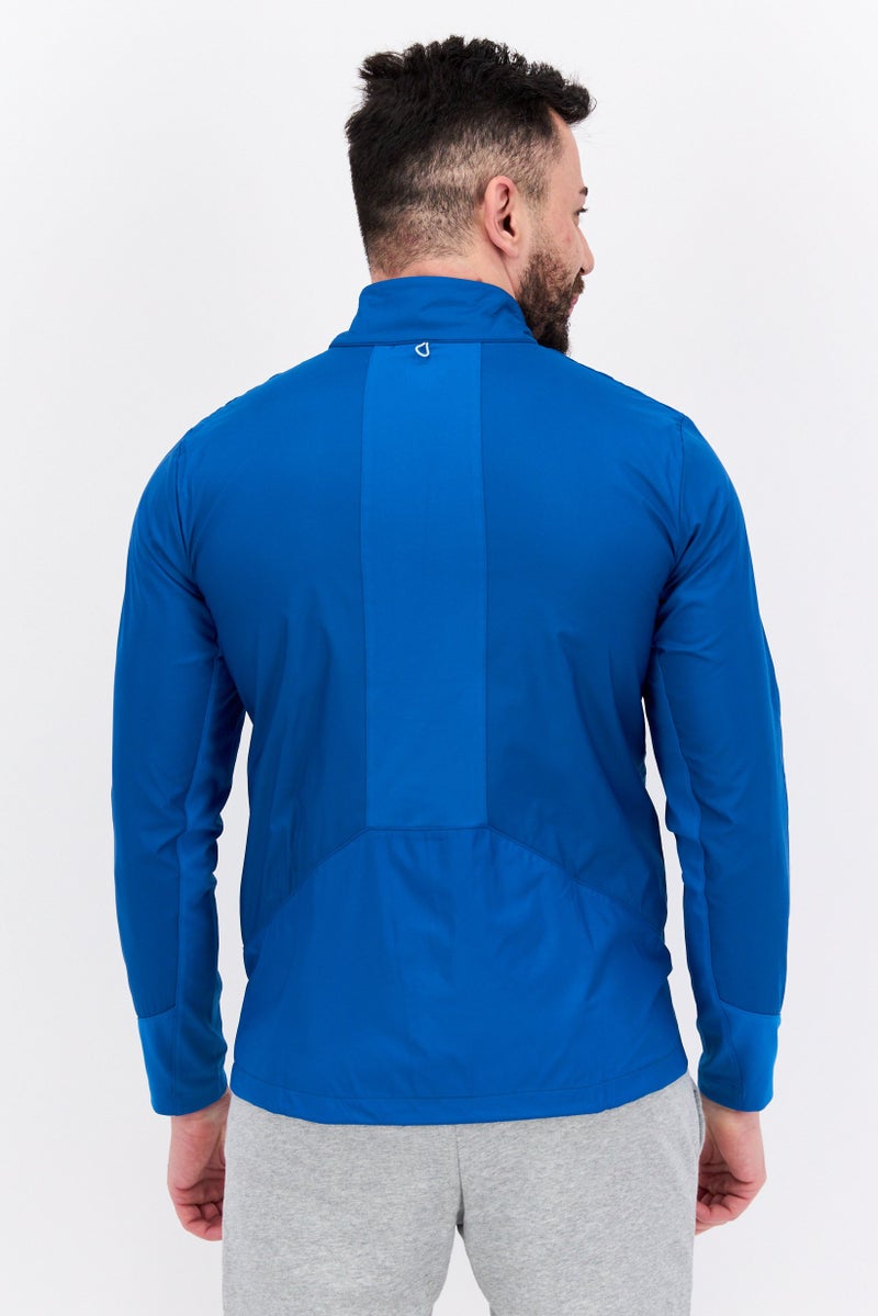 Brooks Men Sportswear Fit Long Sleeve Running Jacket, Teal Blue - Image 4
